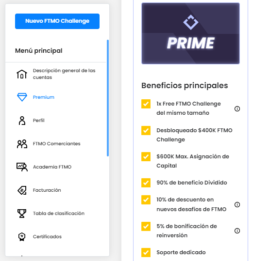 ftmo beneficios prime